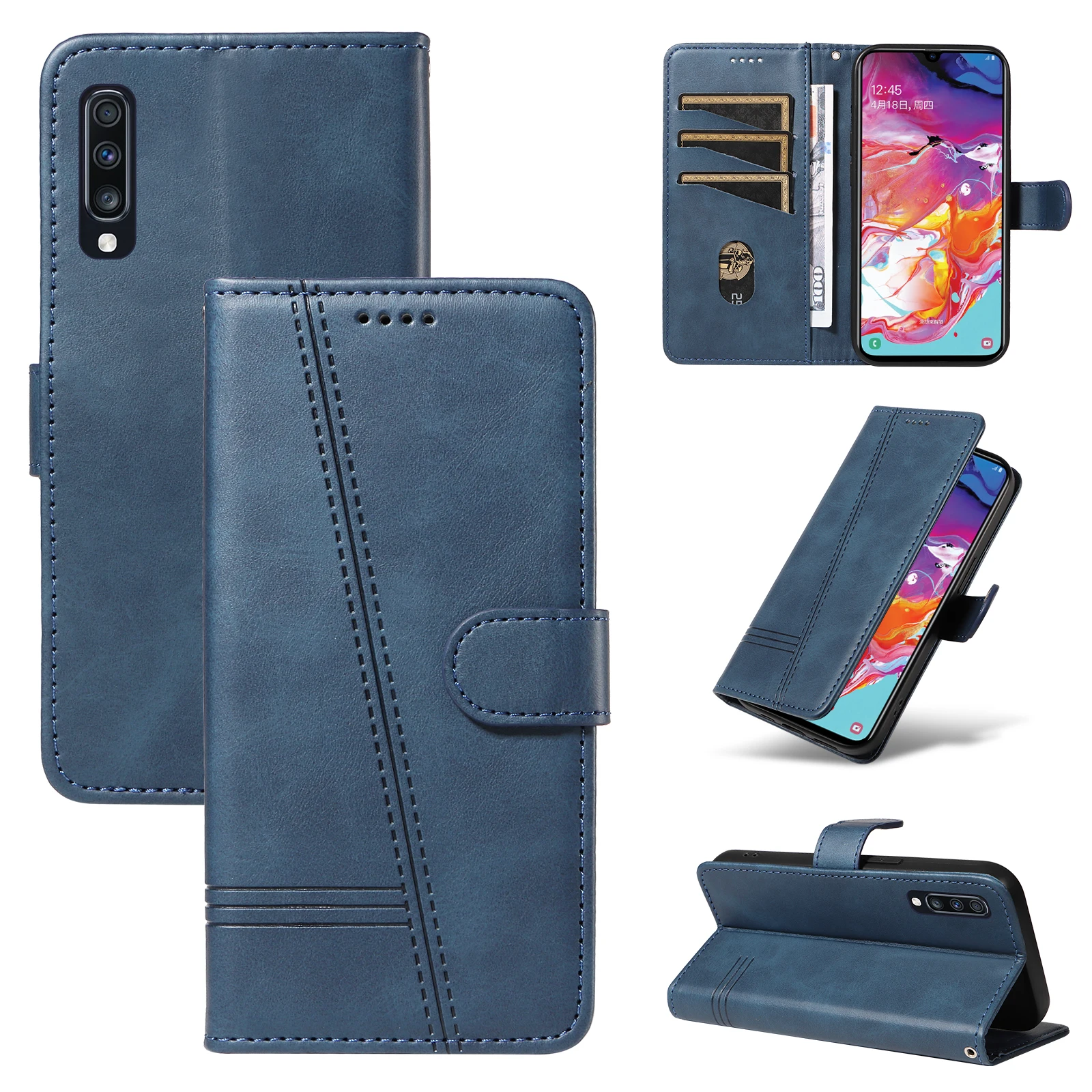 Flip Wallet Case For Samsung Galaxy A70 A50 A50S A40 A30 A30S A20 A10 A20S A10S M10 M10S Leather Card Book Phone Cover Funda