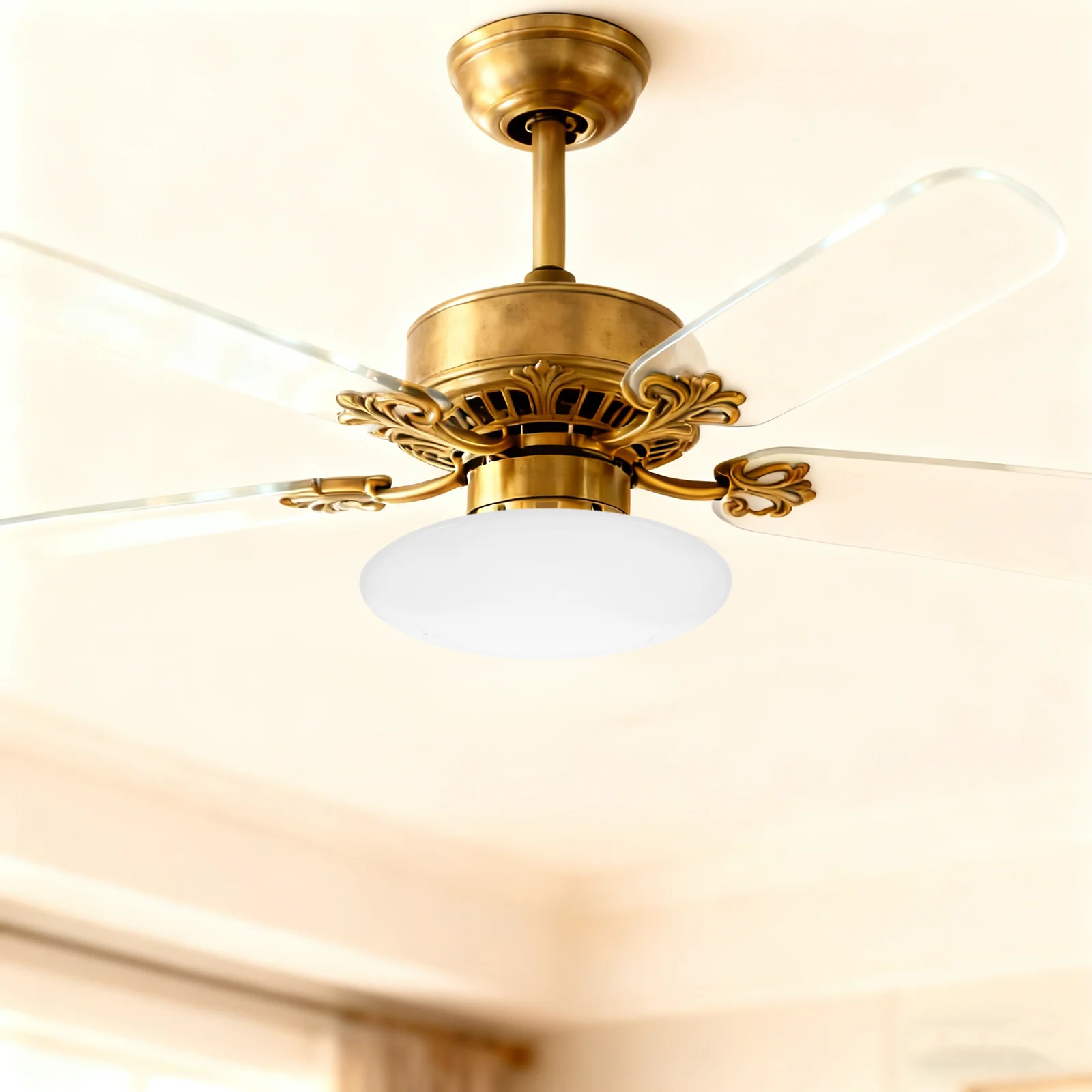 Acrylic Globe Lampshade for Ceiling Fan Light Covers Mushroom Shape Replacement Soft Illumination Flush Mount Easy Installation