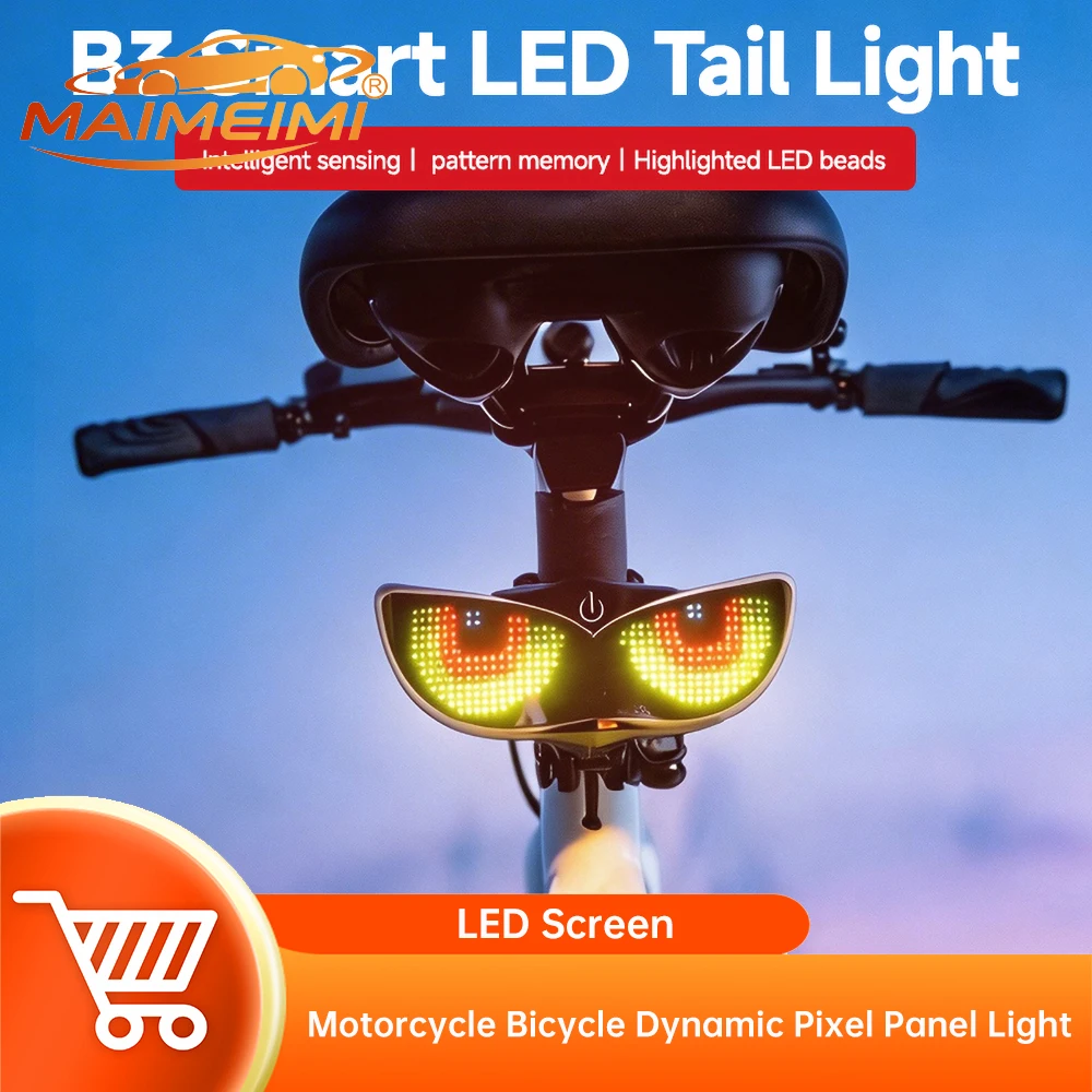 New LED Motorcycle Helmet Tail Light Helmet LED Warning Light Motorbike Accessories Bike DIY LED RBG Screen LED Helmet Display