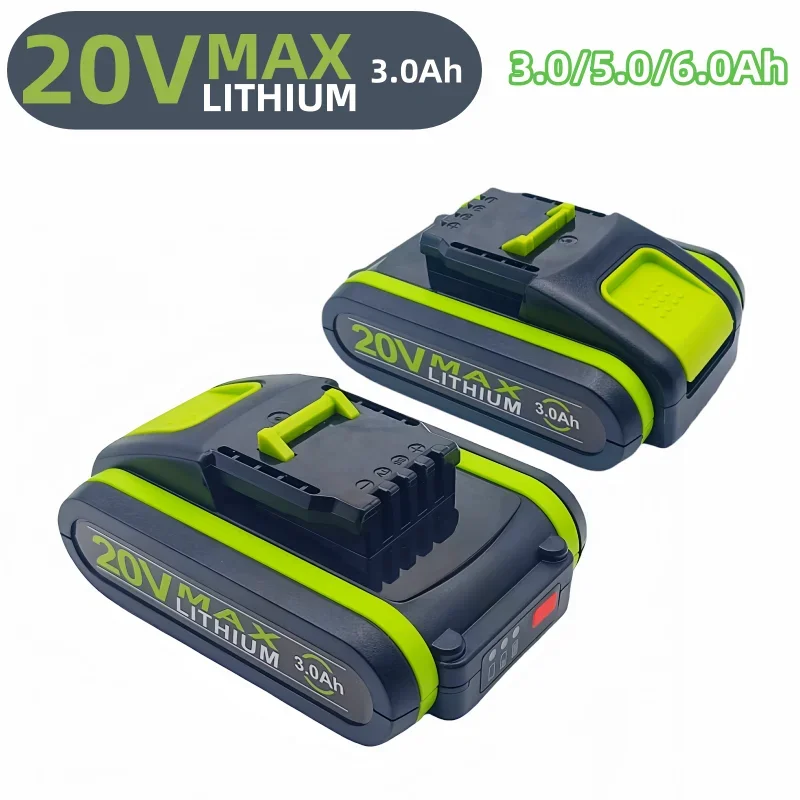 20V 3000mAh Li-Ion Replacement lpega Rechargeable Replacement Battery for Worx Power Tool WA3551 WX390 WX176 WX178 WX550 WX678