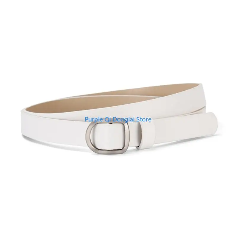 L21E Trendy Square Buckles Belt For Women No Hole Design Premium PU Leather Elastic Adjustable Waistband For Multiple Styles