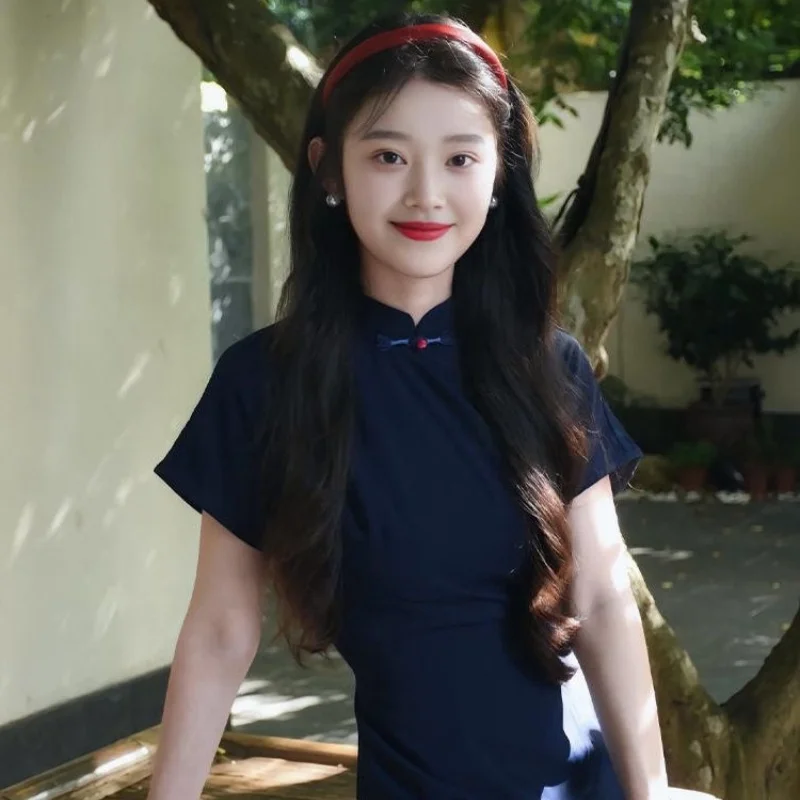 Vestidos de manga curta das mulheres noite 2025 mulher verão linho florais pétala borda ditsy alargamento balançando flowy regular ajuste piquenique chique