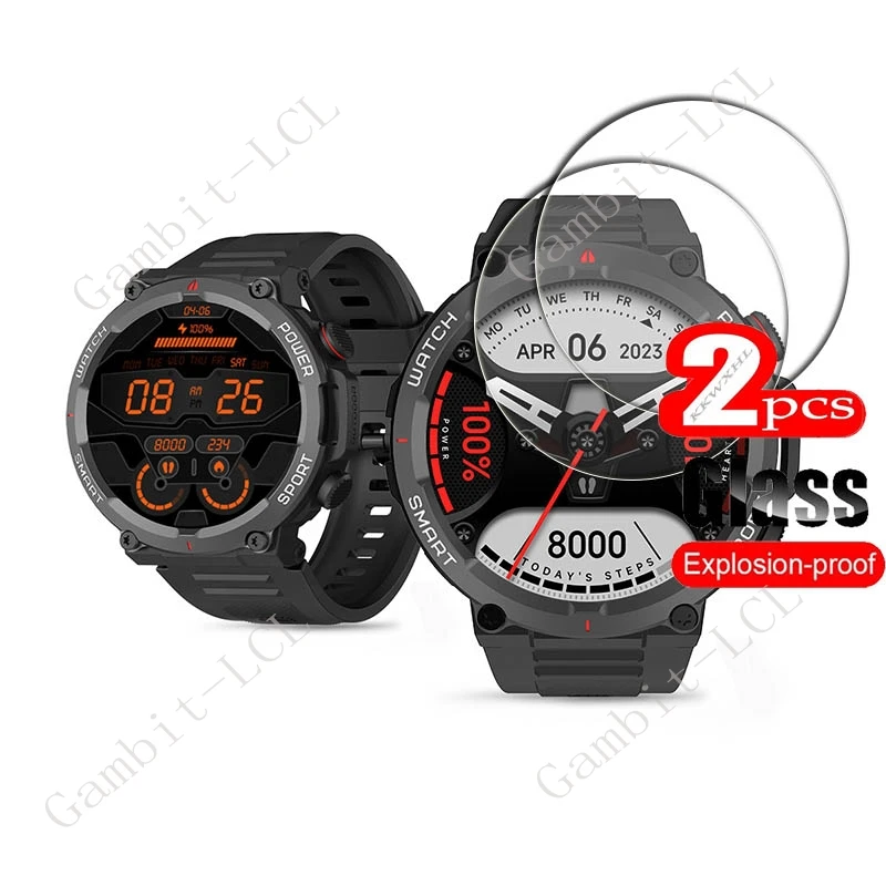 2 個 9H HD 強化ガラススクリーンプロテクターフィルム Blackview W50 新しいスマートウォッチ BlackviewW50 W 50 スマートウォッチカバー