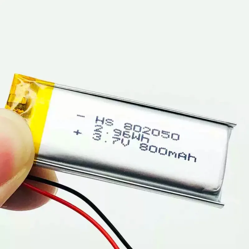 1-2PCS Replacement battery 802050 3.7v 800mAh microphone Smart wearable Bluetooth speaker Rechargeable battery