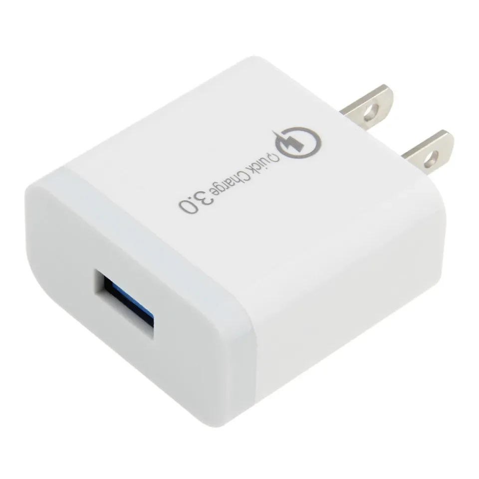 100pcs Quick Charge 3.0 USB Wall Charger US Fast Mobile Phone Charging Adapter QC3.0 Chargers for iPhone Samsung Xiaomi LG