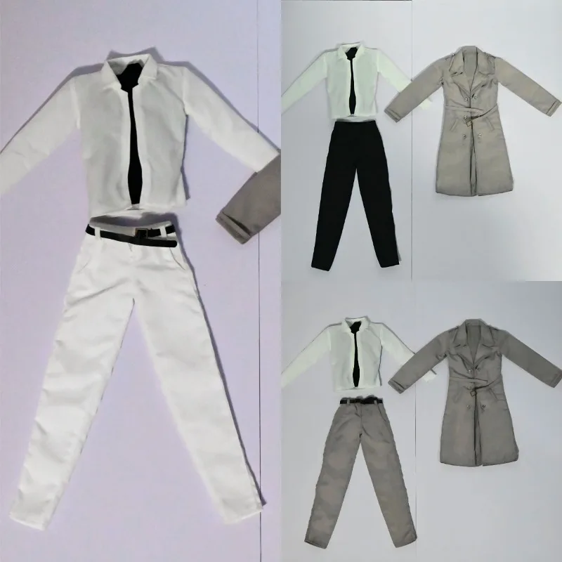 

1/6 Scale Male Coat Windbreaker Shirt Vest Trousers Action Figures Clothes Set Model for 30cm Soldier Dolls Body Decor