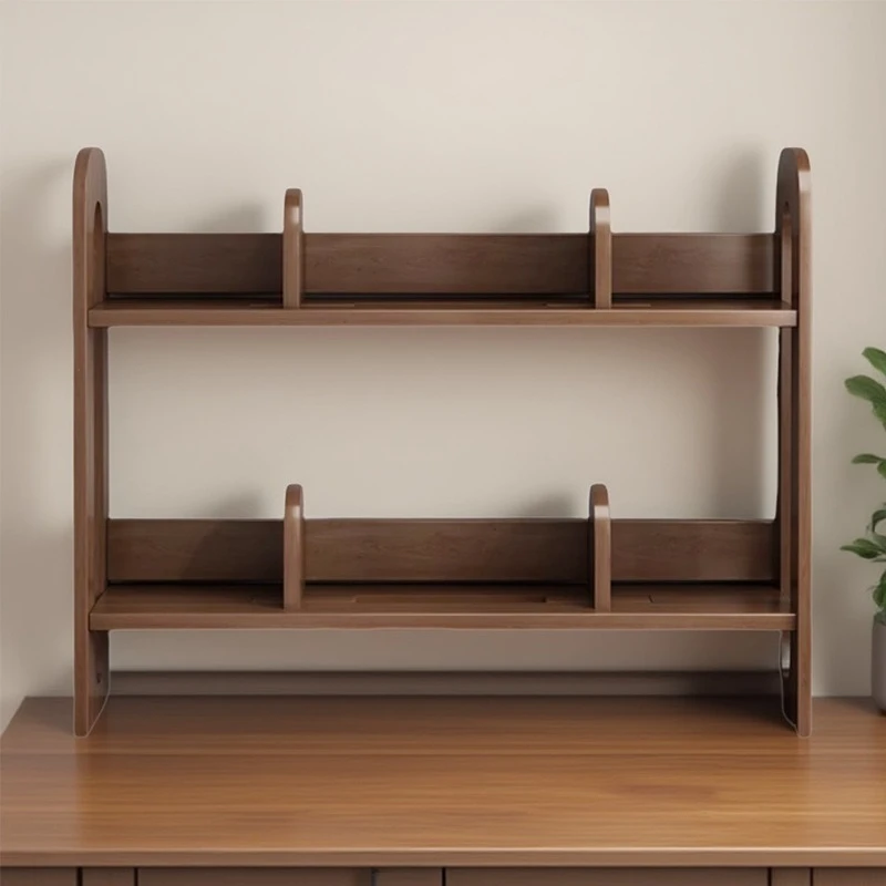 Solid wood bookshelf office desktop shelf, desk storage finishing rack, storage rack Suitable for various usage scenarios