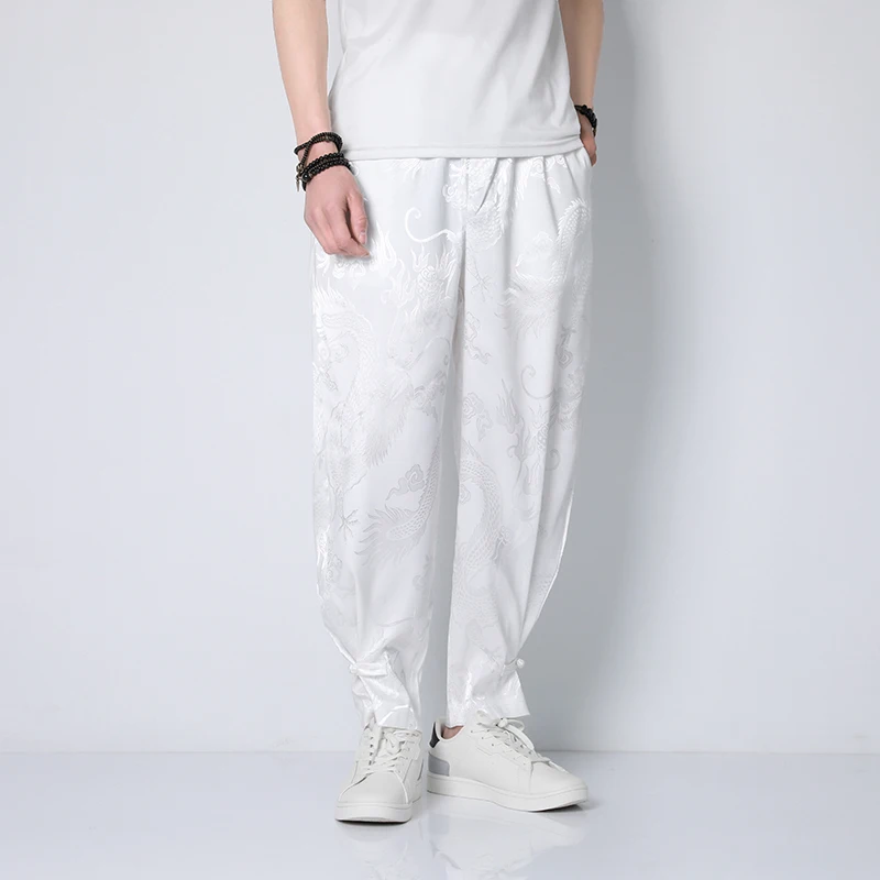 Summer Men Wide Leg Pants Harajuku Style Vintage Harem Pants Male Casual Sweatpants Loose Men Jogger Trousers New Streetwear