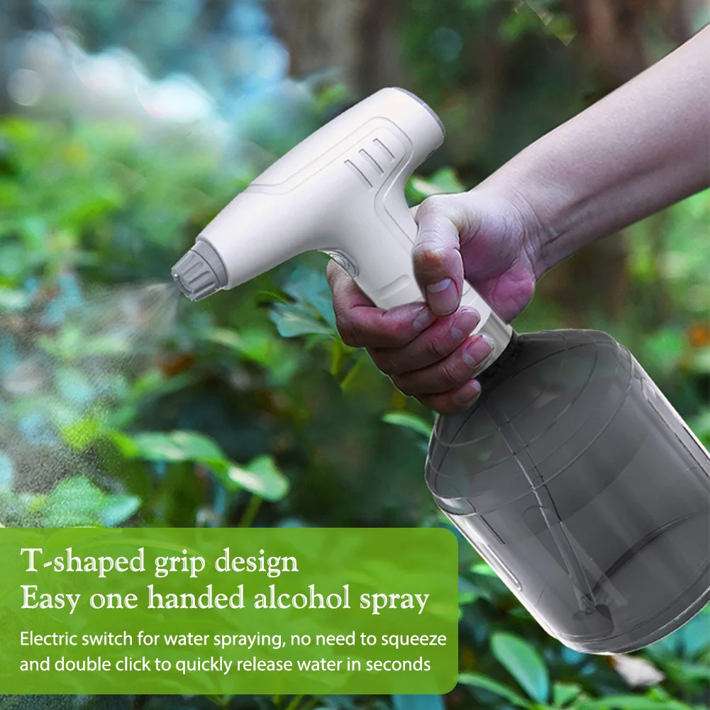 Household Watering Bottle 900ml Automatic Watering Fogger 1200mah Battery 360 Degree Rotating Nozzle 2 Modes for Garden Park