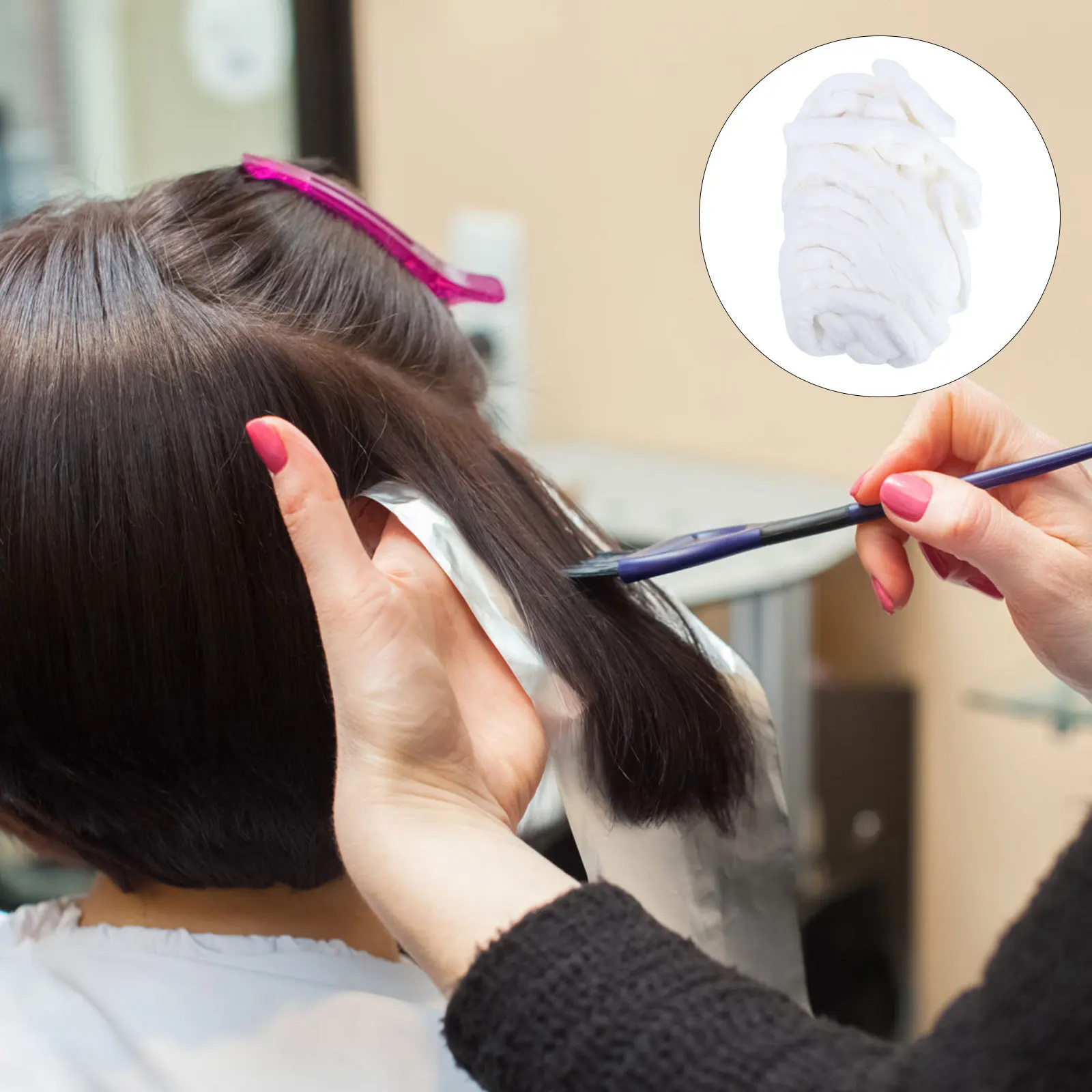 1 rotolo di strisce di cotone puro morbido assorbente struccante di bellezza salone sgrassante styling dei capelli usa e getta pulizia dell'orecchio dell'animale domestico artigianale