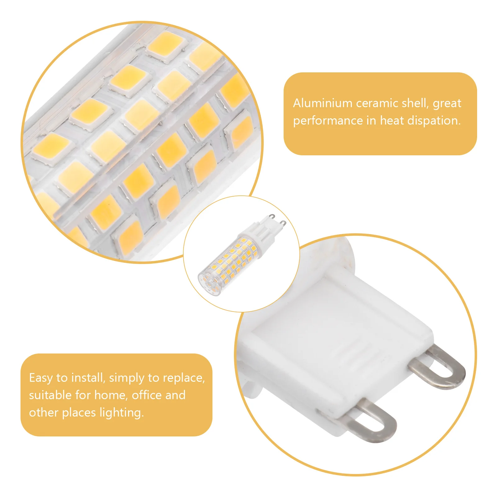 

G9 220V 9W LED Corn Lamp 86 Smd 2835 Leds High Brightness Heat Dissipation Long Lifetime Lighting LED Corn Bulb