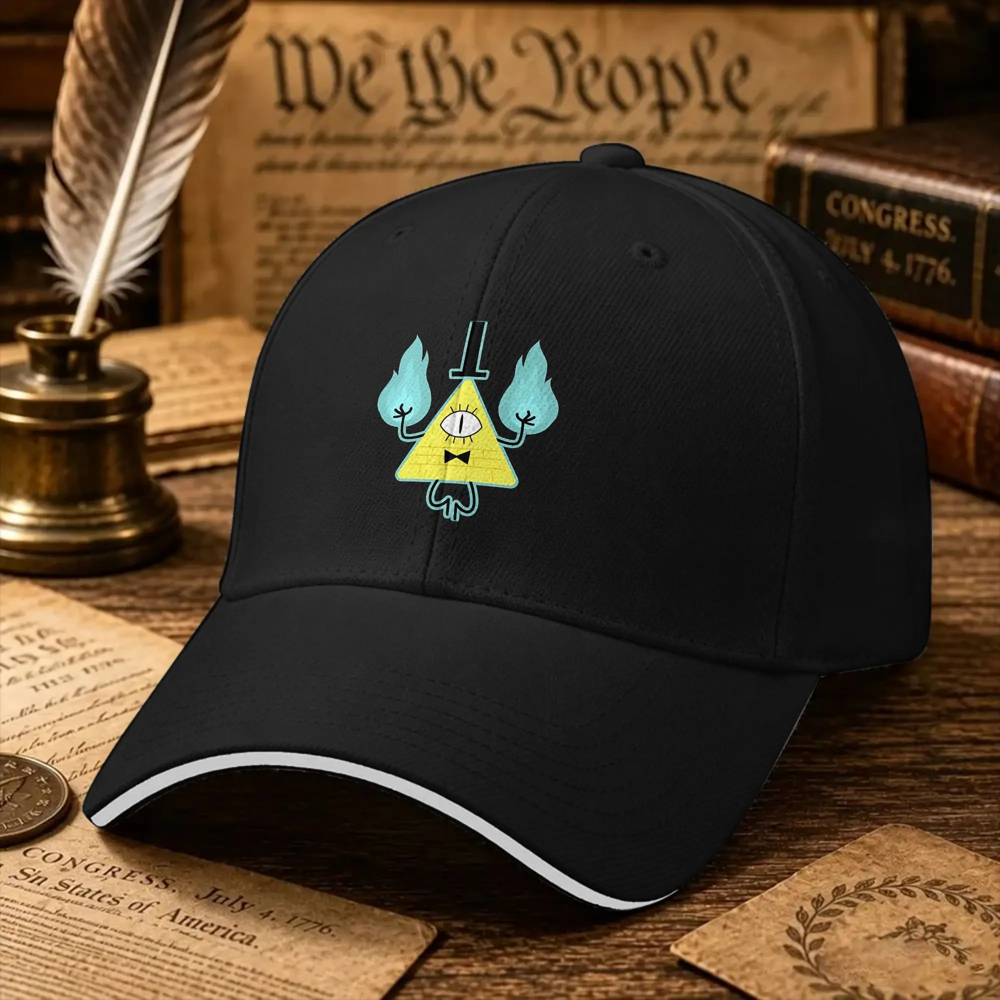 Summer Bill Cipher Triangle From Baseball Cap Gravitys Falls Sun Trucker Hat Couple Women Baseball Caps