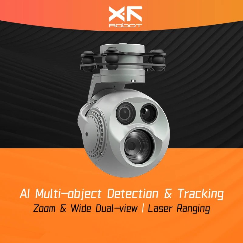 D-90DE Wide-angle zoom dual lens laser ranging AI multi-target detection and tracking photoelectric pod 3-Axis Pod camera