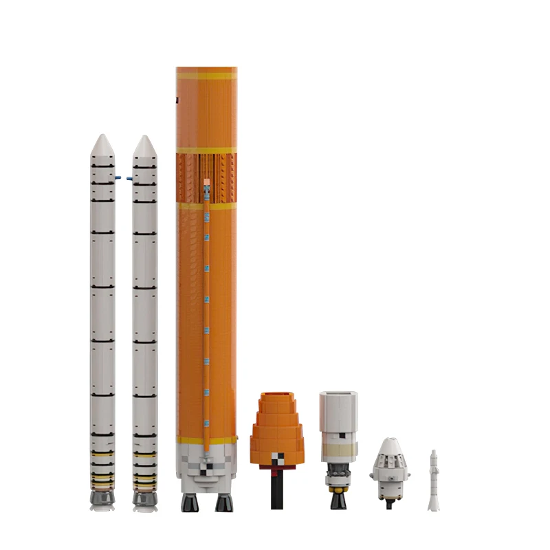 MOC The Strongest Super Heavy Space Launch System Artemis SLS Block 1 (1:110 Saturn V scale) Building Block Set Child Gifts