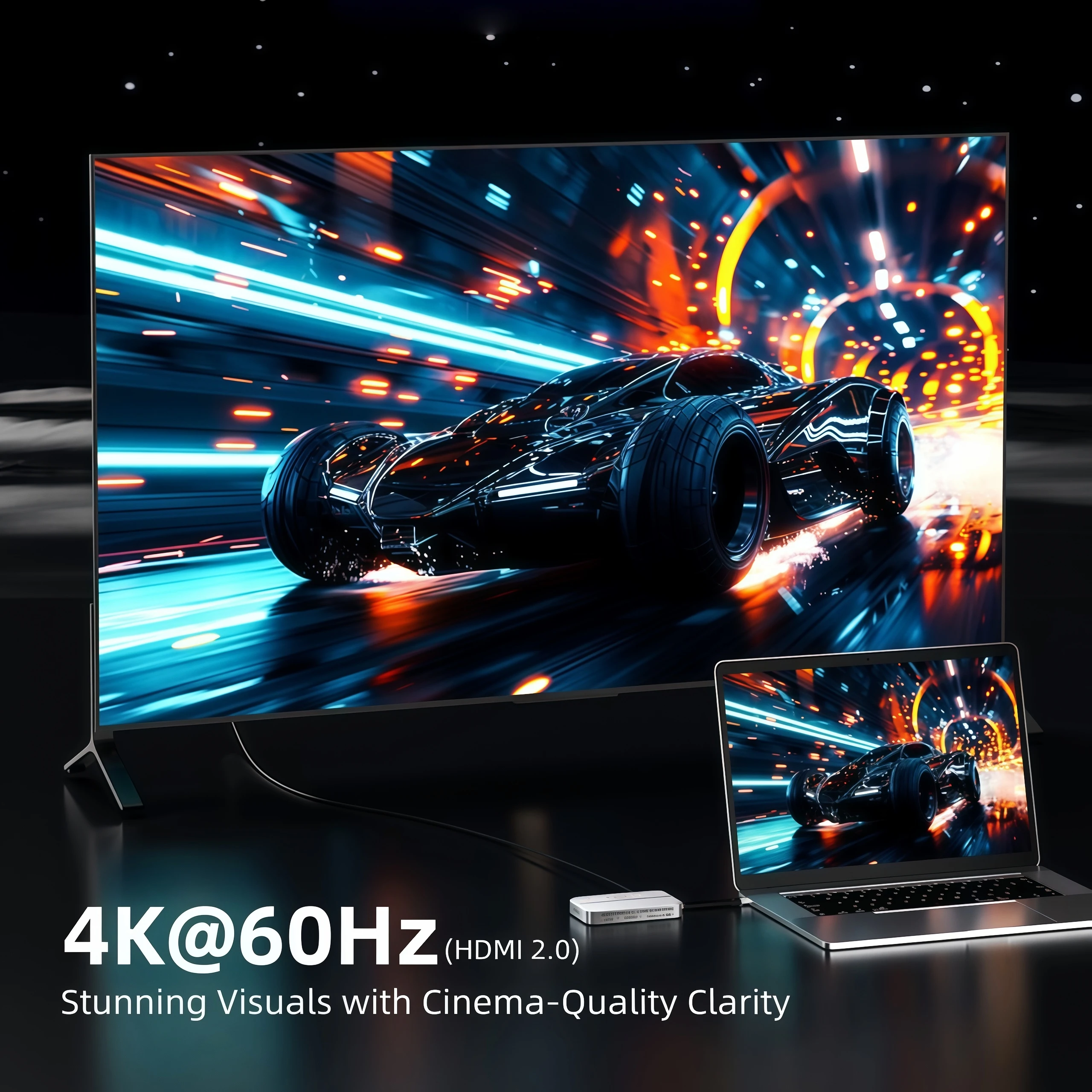 Obudowa M.2 NVMe SSD z wentylatorem chłodzącym, magnetyczna stacja dokująca USB C 10 Gbps, HDMI 4K 60Hz, PD 100W, SD 3.0 dla iPhone 17 16 Pro Max — zdjęcie produktu 3