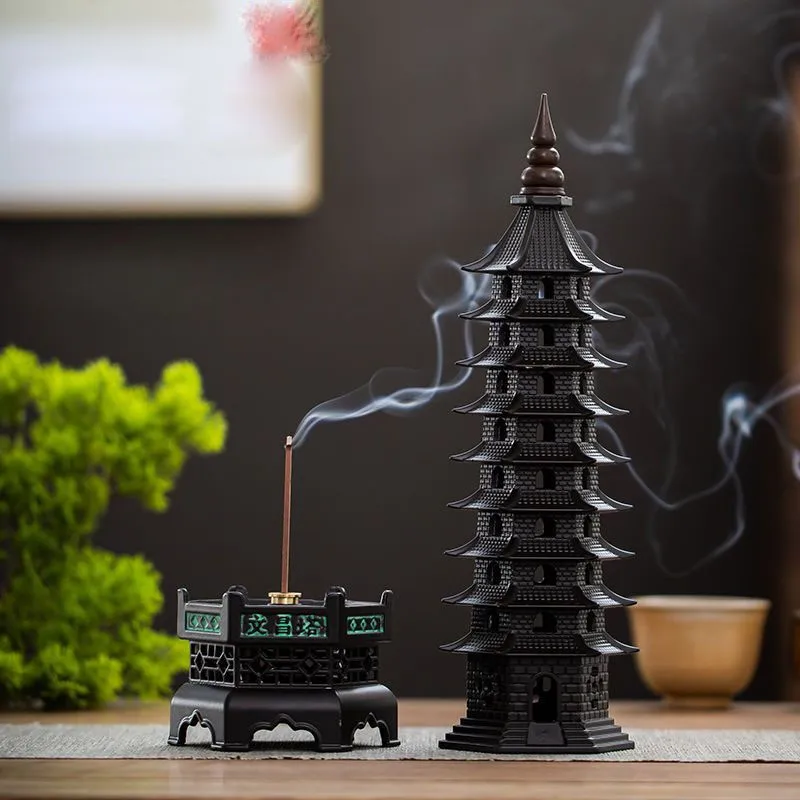 Nine Story Tower Incense Burner Home Indoor Vertical Line Sandalwood Incense Burner Agarwood Incense Burner Decoration ZF373