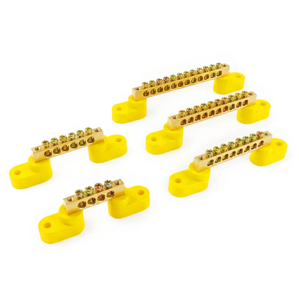 Rail Terminal Block High Bridge Type Ground Bar 6*9 4/6/8/10/12 Holes Electrical Connector Distribution Box Neutral Terminal