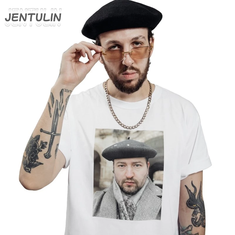 

Harajuku Oversized Streetwear Men's Clothing ЗАМАЙ В БЕРЕТЕ Graphic Print Tshirt Cotton Hip Hop Korean Short Sleeve Top Goth Y2k