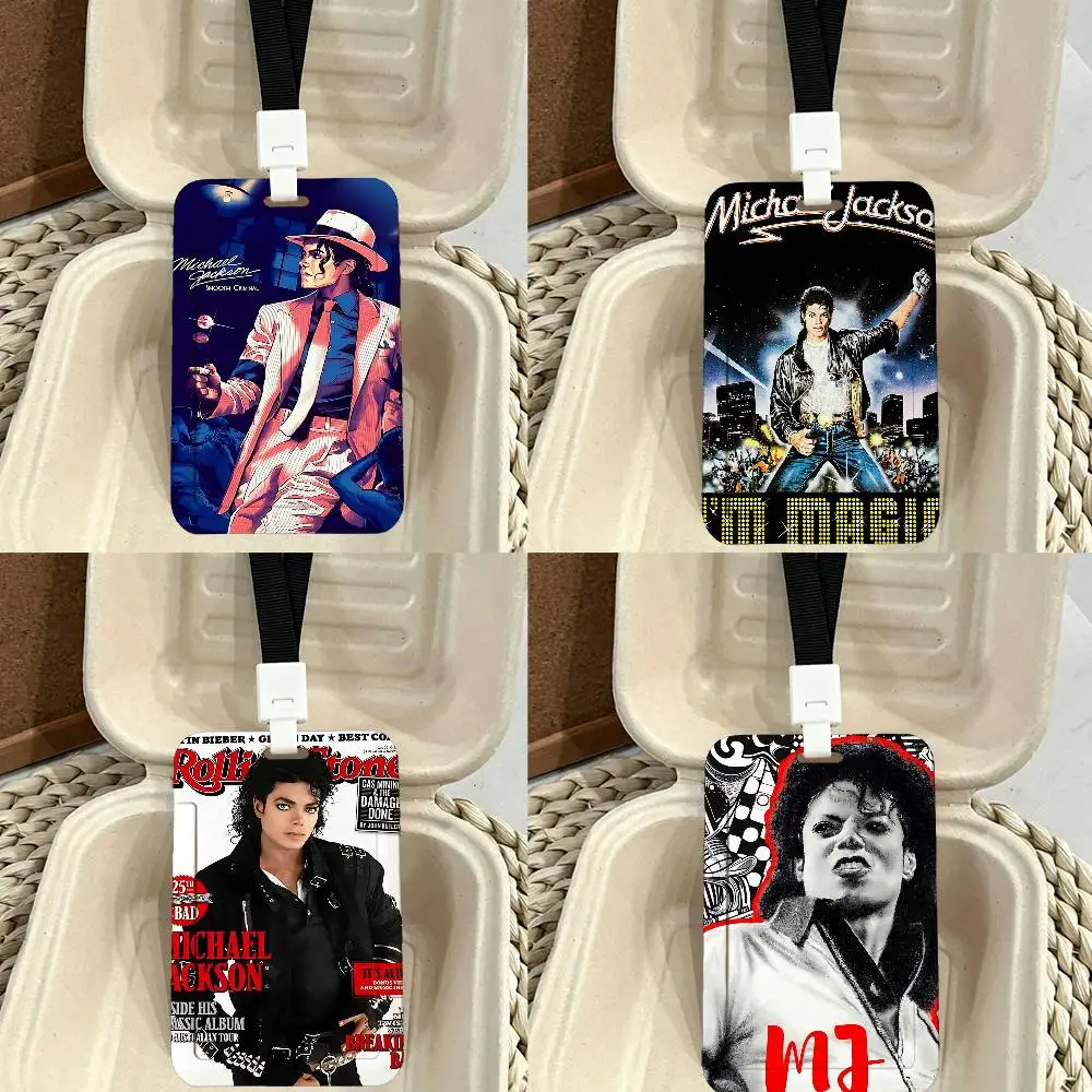 M-Michael Jackson ID Card Holder Badge Holders Lanyard Business Exhibit School Strap Neck Hang