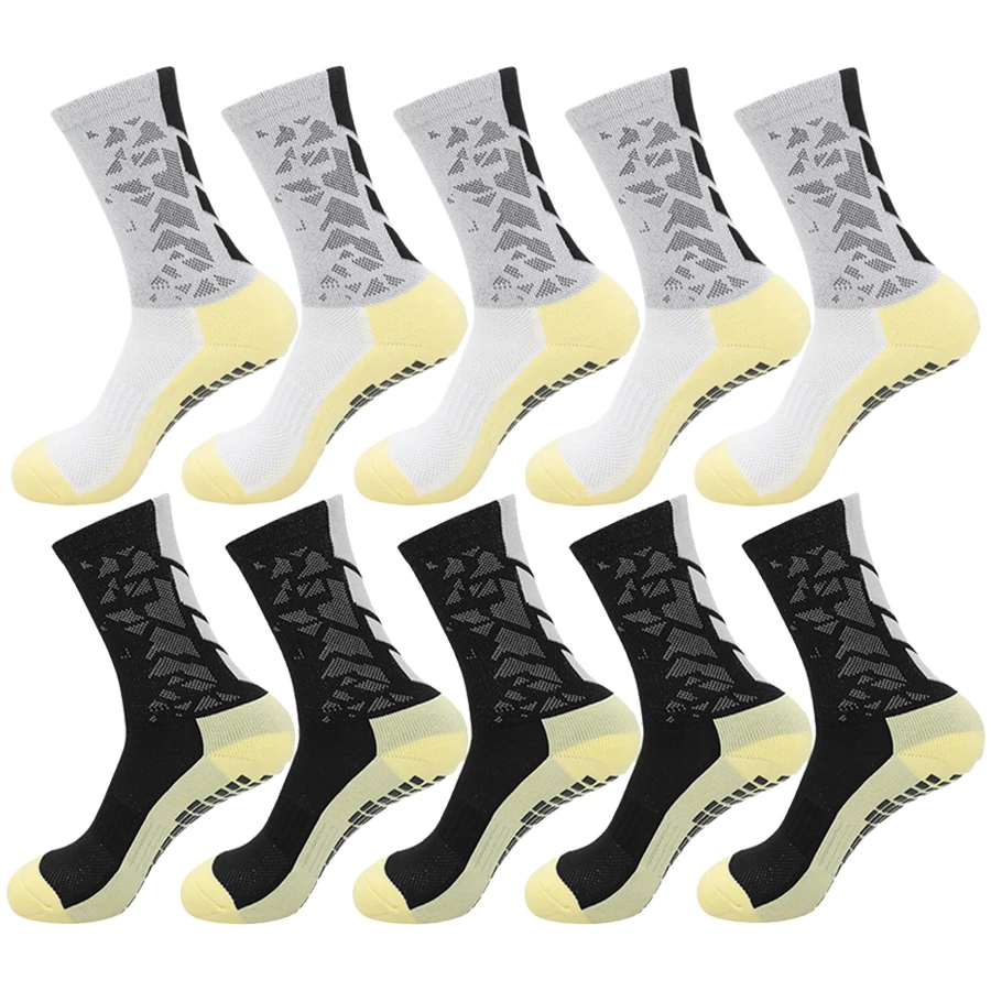 

10 пар нескользящих носков для мужчин и женщин, демонстрирующих спортивных баскетбольных, регби, футбола, бейсбола, спортивных дышащих и быстросохнущих