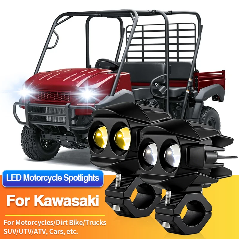 

1 комплект универсальных светодиодных противотуманных фар для мотоциклов, 2-цветные прожекторы 12В для Kawasaki Jet Ski STX 160 160LX 160X/SXR JS1500