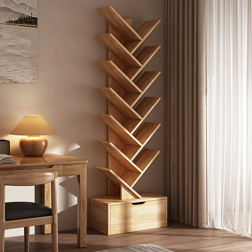 

Floor shelf Living room creative storage rack Wall corner simple picture book rack Bedroom narrow bookcase