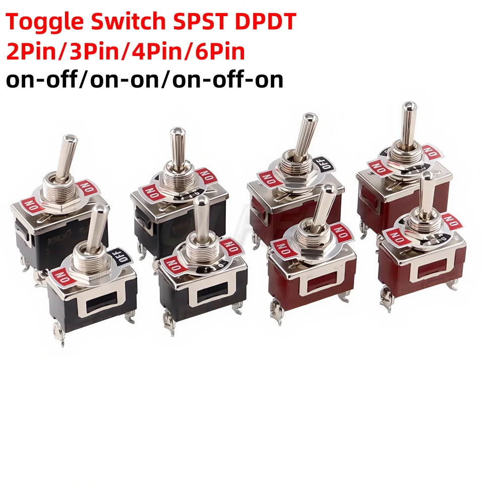 

1pcs High Quality Toggle Switch KL B/C102/101/103/123/223/201/202/203 SPST DPDT ON-ON ON-OFF ON-OFF-ON Toggle Switch Self Reset