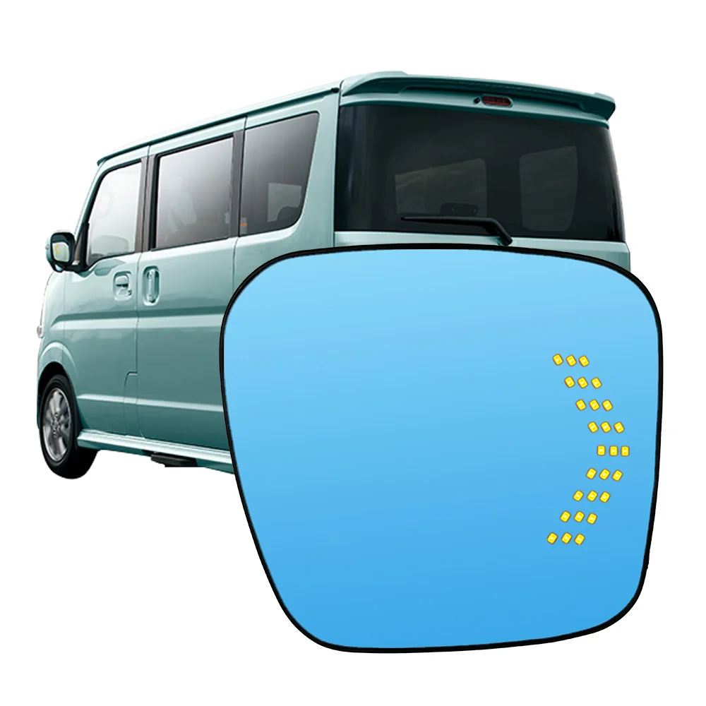 

LED Car Rearview Mirror for Suzuki EVERY WAGON 17 Series Heating Dynamic Turn Signal Anti-glare Ultra Wide Angle Mirror