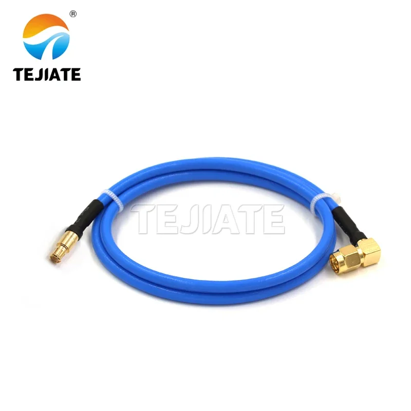 1M RG141 MCX إلى MCX SMA إلى MCX ذكر/أنثى كابل أزرق شبه مرن