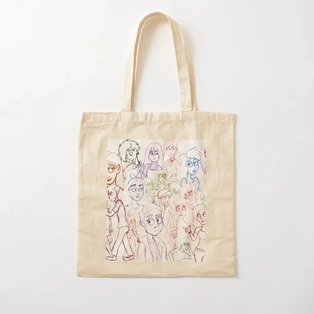 

Sketchy rainbow characters Tote Bag tote bags men Shopper handbag Cloth bags Shopper bag Tote Bag