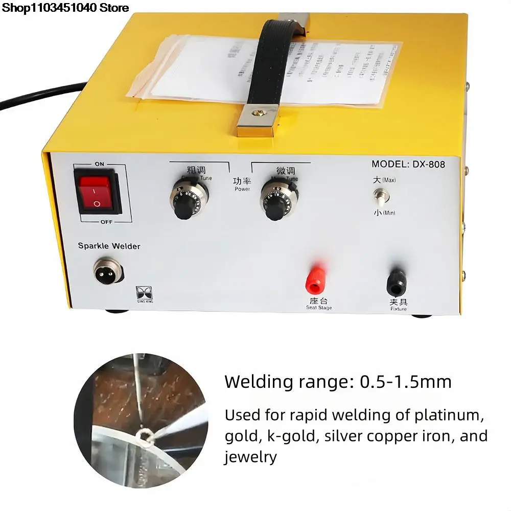 Electric Sparking Pulse Arc Welding Machine, Jewelry Tool, Spot Welder with Foot Pedal for Gold,Silver, 800W, 0.5-80A