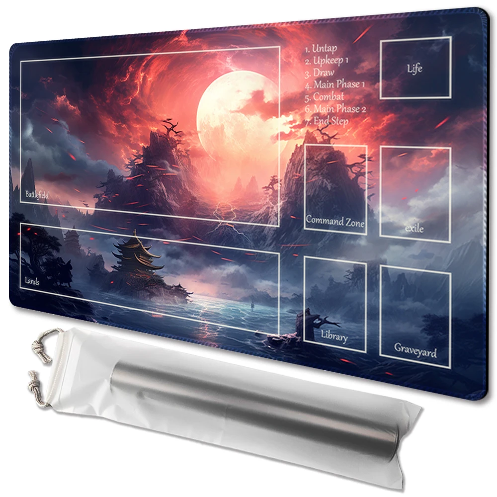 

Red Sky at Night - Board Game TCG Playmat Table Mat Game Size 60X35 CM Mousepad Compatible for MTG CCG