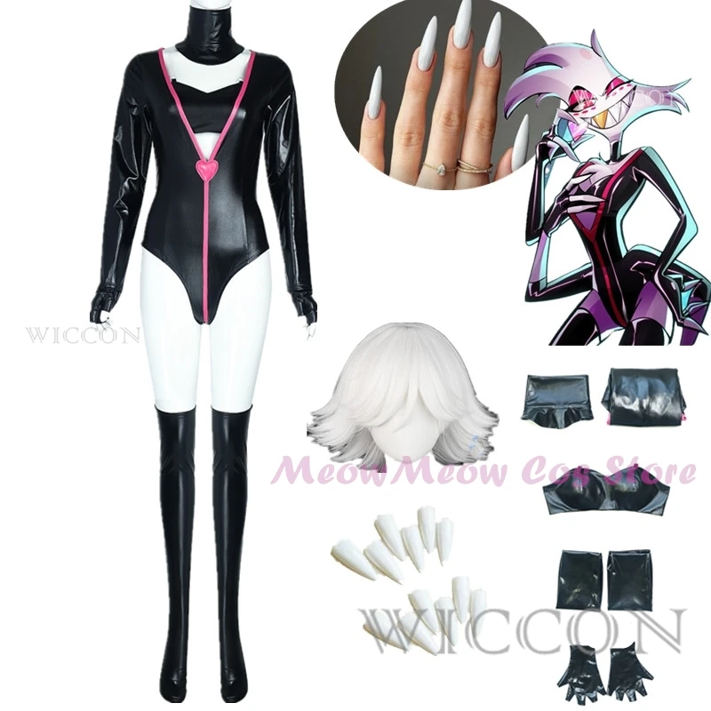 Anime Angel Dust Cosplay Traje para Mulheres, Bodysuits Sexy, Fancy Outfit, Menina, Dia das Bruxas, Festa de Aniversário, Uniforme, Terno para Mulheres