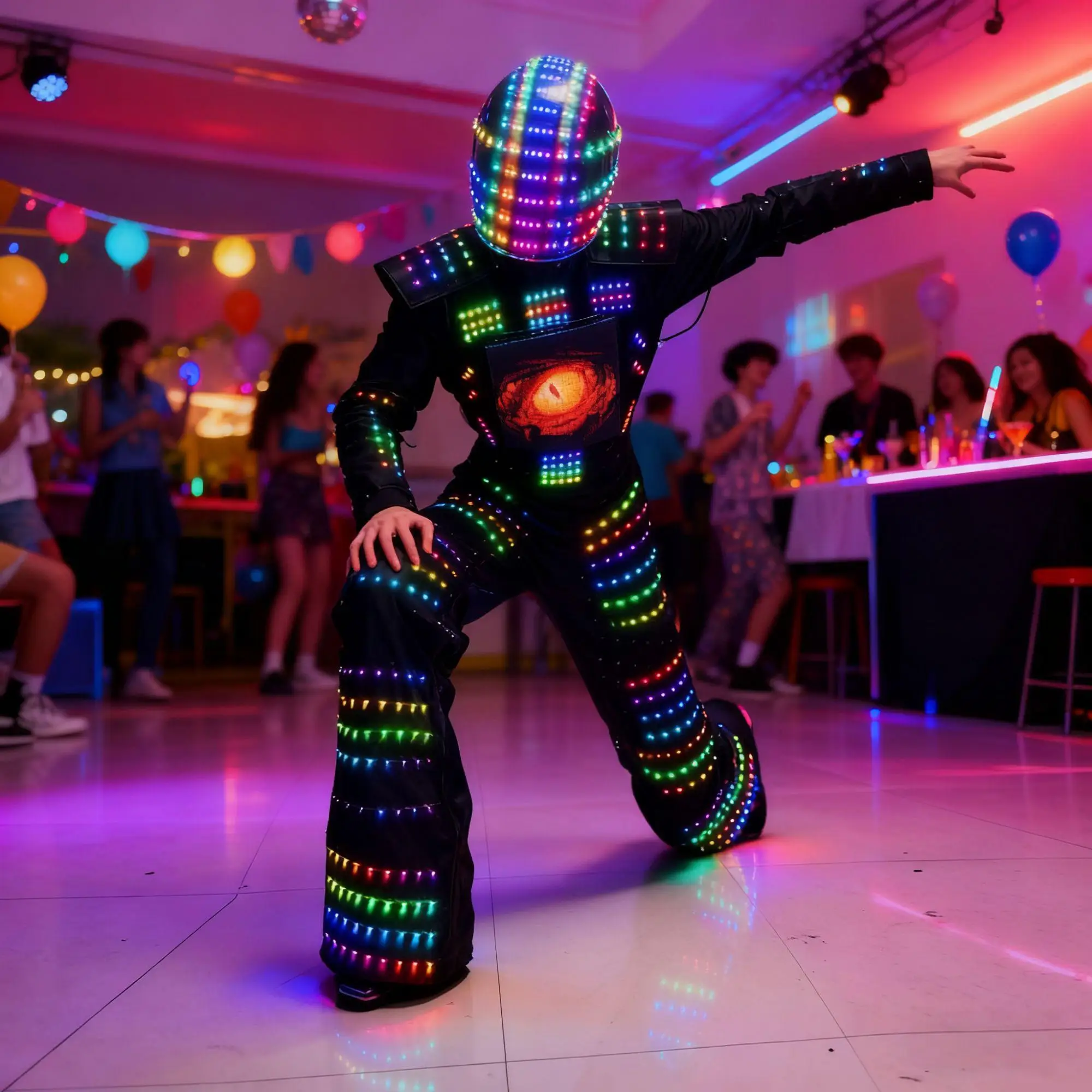 

LED Full Color Robot Costume Stilt Walker with LED Screen for Halloween And Carnival Parties Adult Robot Suit for Entertainment