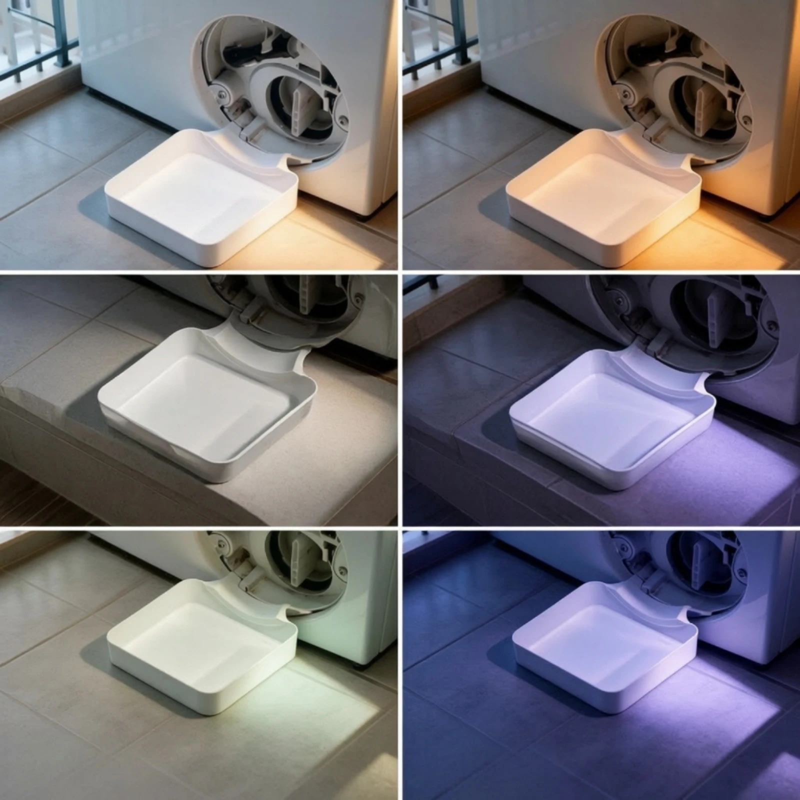 Washer Drain Tray with Front Cutout Rectangular Washing Machine Drain Pan Washing Machine Drain Tray Plastic Rigid