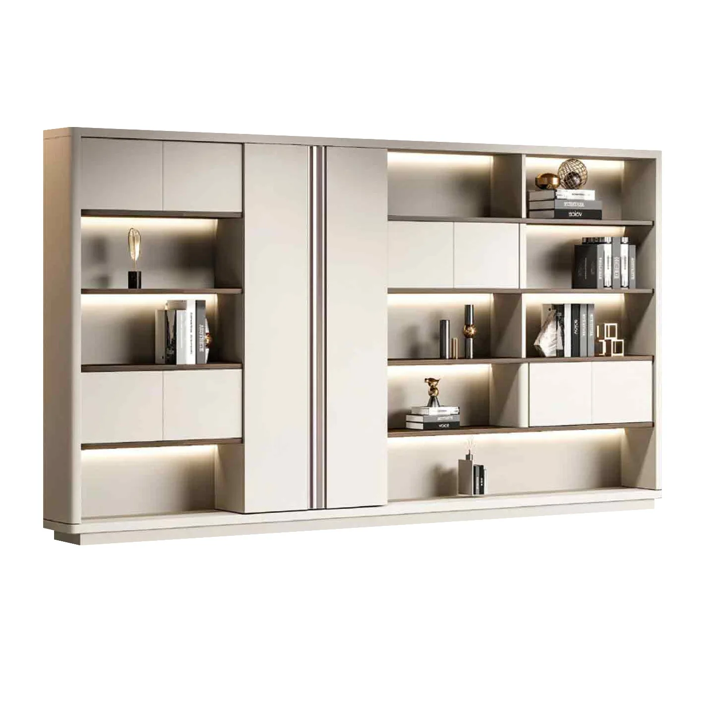 Office Light Luxury Wooden File Cabinet Manager's Room Storage Bookcase Large Capacity