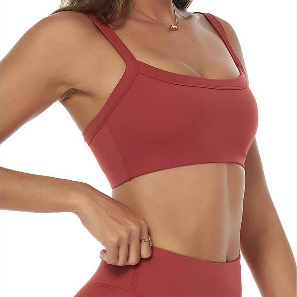 

Women Sports Yoga Bras Anti-Sweat Quick-Dry Fitness Sports Underwear Shockproof Crop Tops With Pads Push Up Gym Workout Clothes