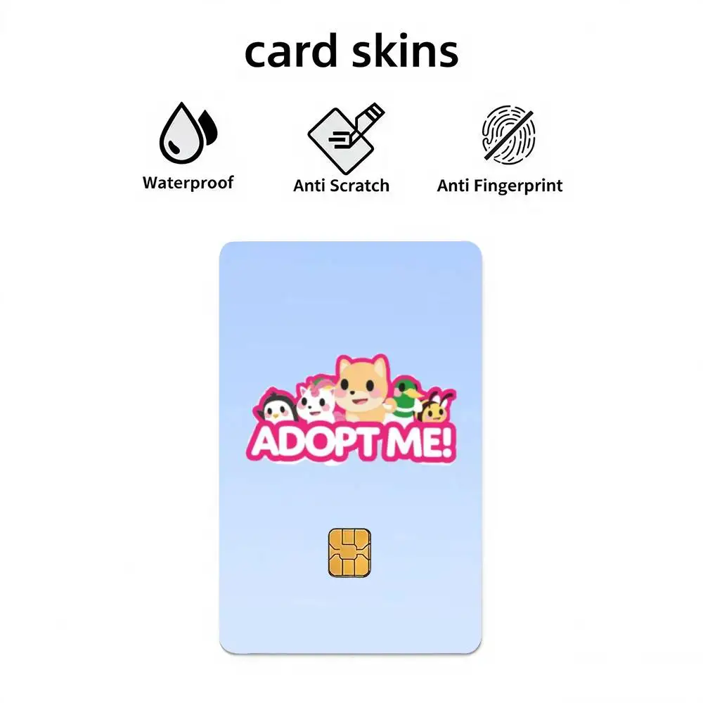 A-Adopts Me Game Sticker Film Tape Skin for Credit Card Debit Card Waterproof Stickers