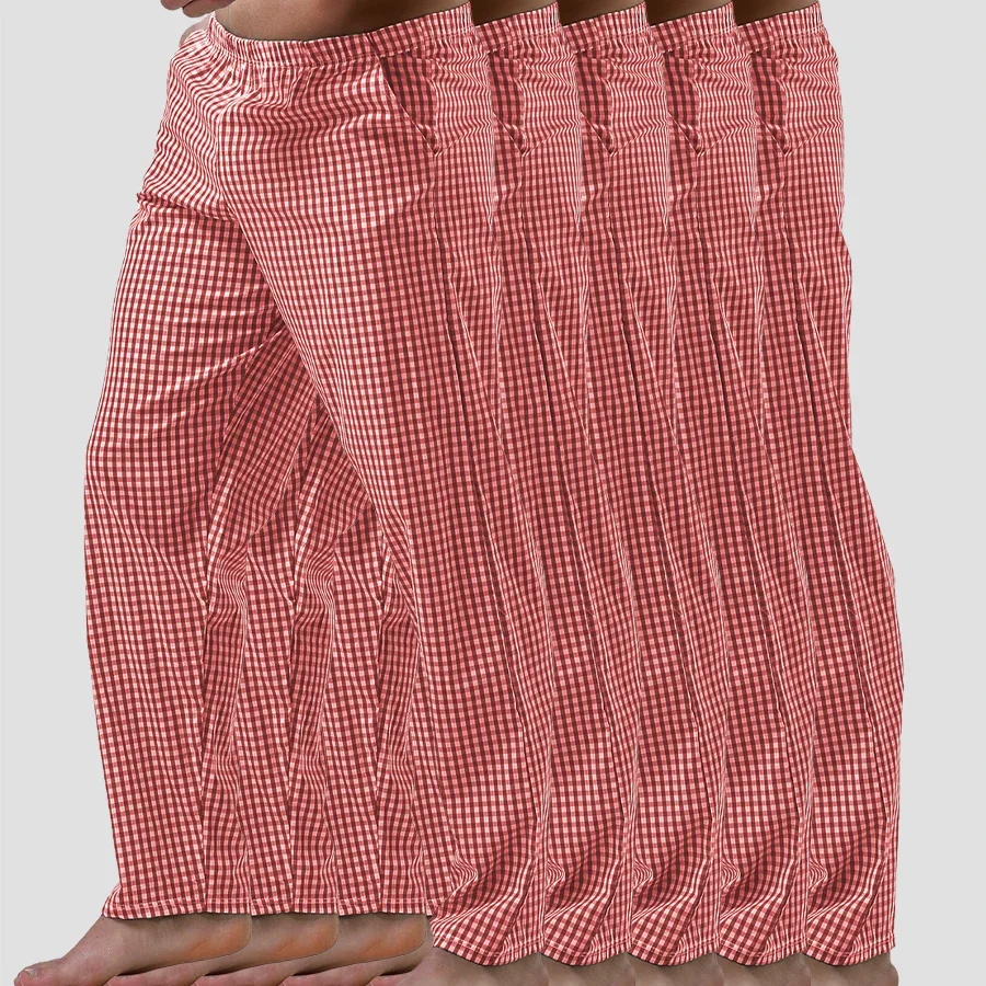 

5 шт. мужские брюки из чистого хлопка, домашние брюки, тонкие летние свободные клетчатые хлопковые домашние брюки, весенние и осенние брюки с кондиционером