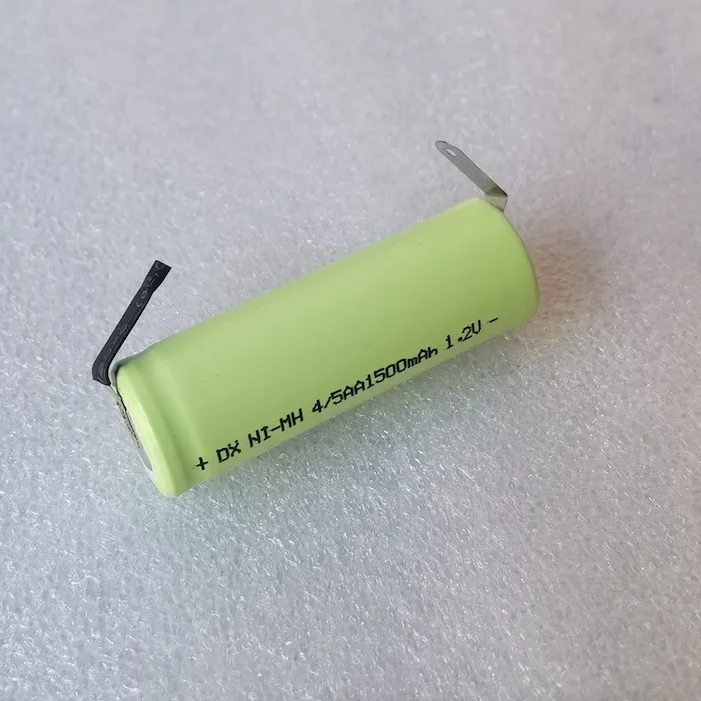 1.2V 4/5AA Ni-MH rechargeable battery 1500mah 4/5 AA nimh 14430 cell with soldering tabs for electric toothbrush shaver