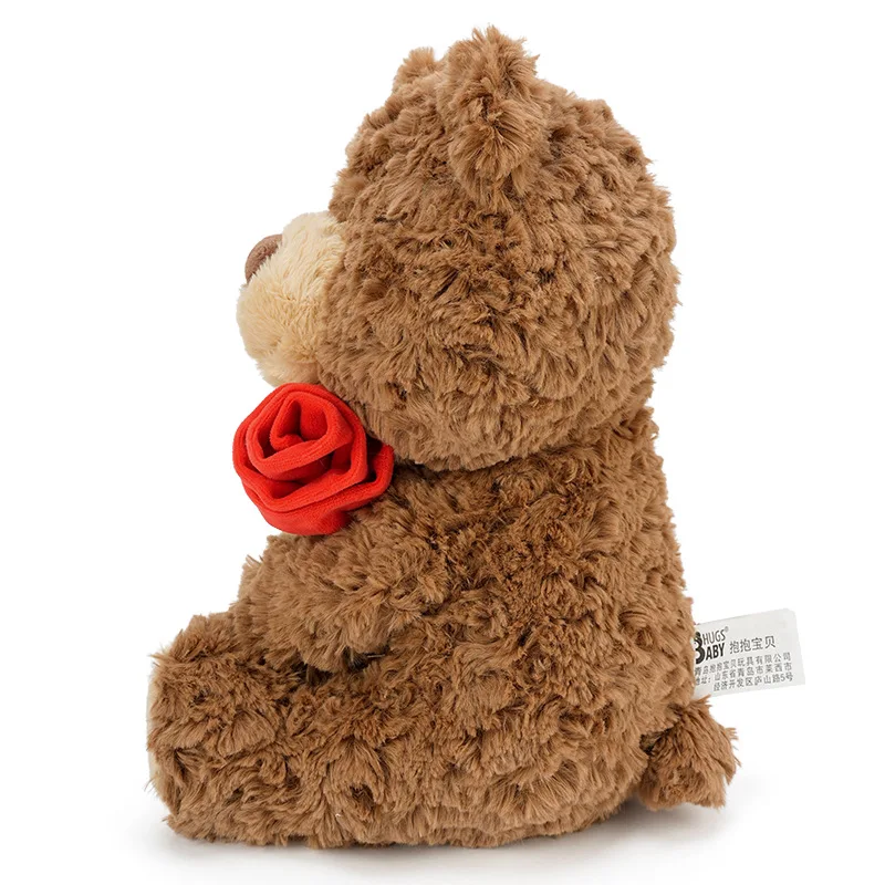 Cute cute rose bear plush toy cute teddy bear doll accompanying gift children's stuffed holiday gift Kawaii room ornament