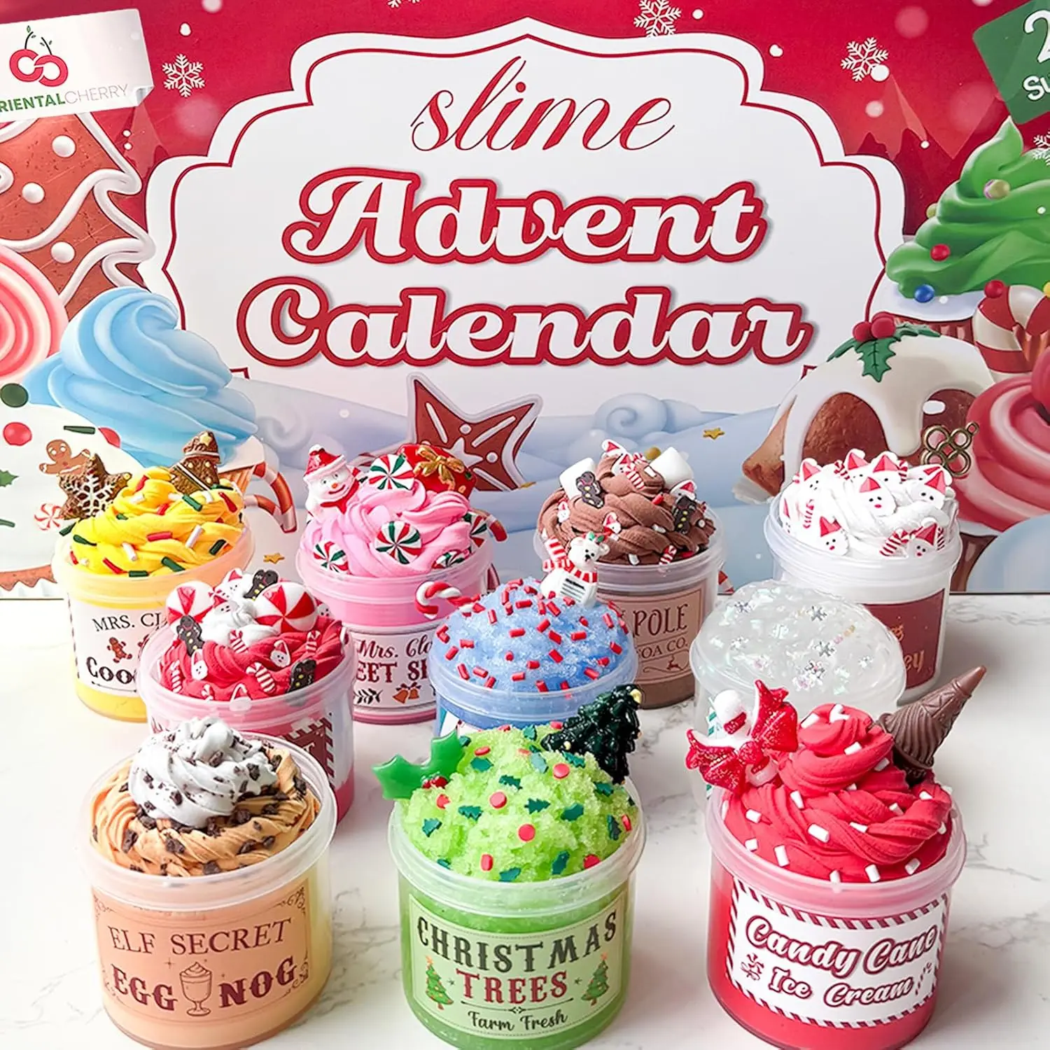 

Advent Calendar 2025-24 Days DIY Clay Cake Bucket Christmas Countdown Blind Box