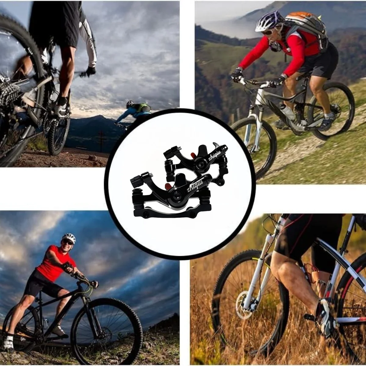 1 زوج دراجة قرص الفرامل الميكانيكية ، العالمي الأمامي والخلفي قرص الفرامل الميكانيكية الفرجار للدراجات الجبلية ، دراجات قابلة للطي ، الطريق