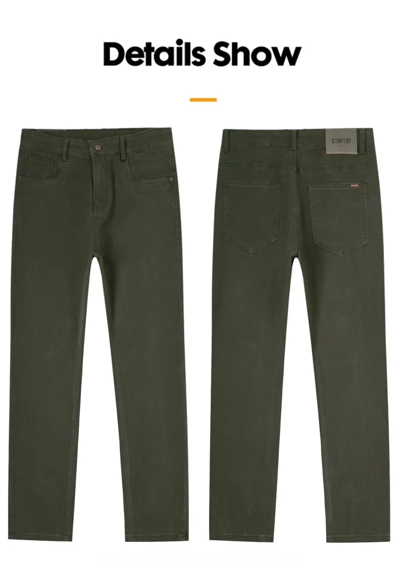 Herren Stretch-Baumwollhose mit Geradem Bein Ganzjahres-Freizeithose für Business und Alltag Modische Koreanische Stilkleidung – Detail 16