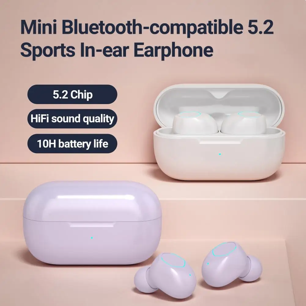 

TWS Wireless Bluetooth 5 2 Earphone High Fidelity Intelligent Noise Cancelling Headphones Mini Sports In ear Headset