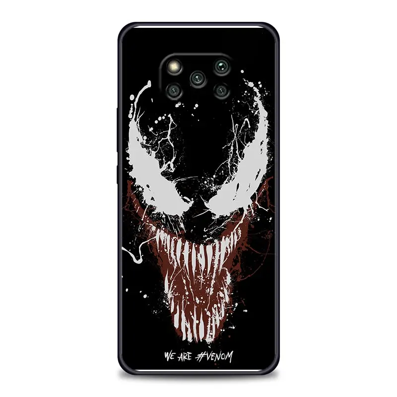 Casing ponsel Venom teror Marvel untuk Xiaomi 9 10T 11 12T 13 POCO F3 F4 F5 F6 X3 X4 X5 M3 M4 M5 M6 PRO GT casing Funda Shell