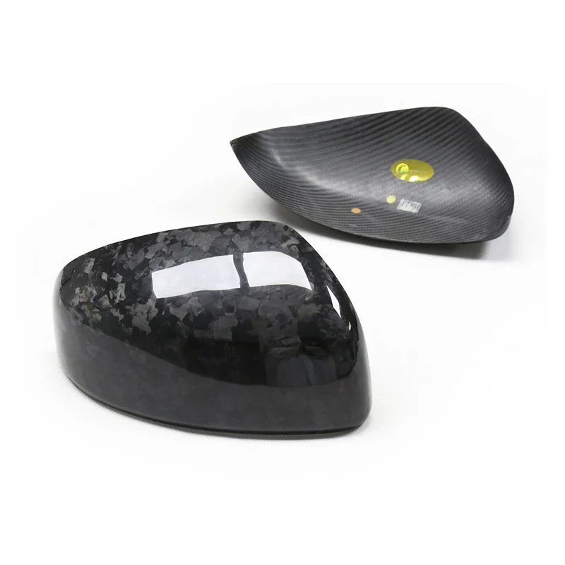 Dry Carbon Fiber Patch ABS Material Car Mirror Cover For Nissan 370Z Z34 2008-2019 Glossy Black