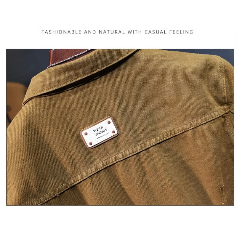 2024 Spring Affixed Cloth Embroidered Chapter New Handsome Denim Jacket Men's Loose Cargo Washed Motorcycle Street Men's Wear