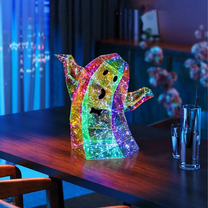 Prismatic Rainbow Ghost night Light Colorful Illumination with innovative design Indoor & Outdoor LED lamp Halloween Ornaments