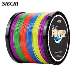 SIECHI Super Power 4 Strands 300M 500M 1000M Braided Fishing Line X4 PE Japan Durbale Multifilament Carp Fishing Line Smooth